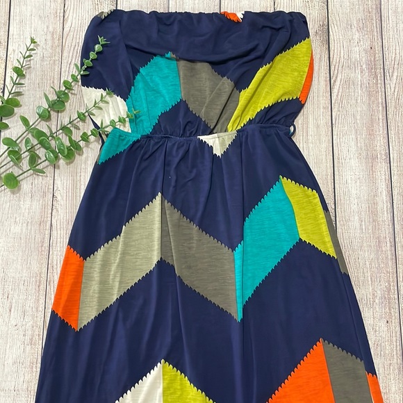 🌸Clearance! 🌸 Windsor Strapless Multi Color Casual Maxi Dress Size Unknown - Picture 1 of 7